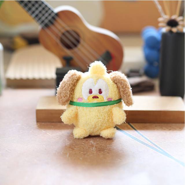 (Yellow Dog) Ultra Plush Soft Keychain Cute Dog Piglet Winnie The Pooh Stitch Bag Charm