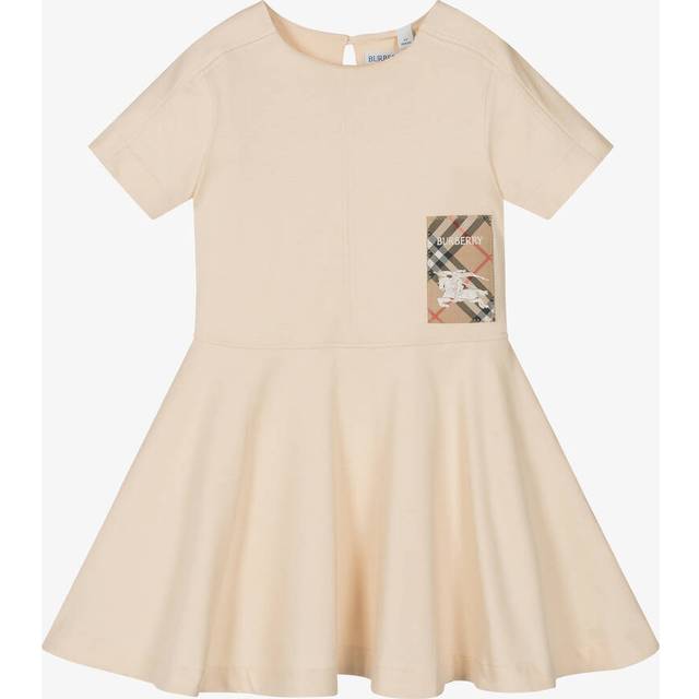 Burberry Girls Beige Cotton Jersey Dress - 10 year