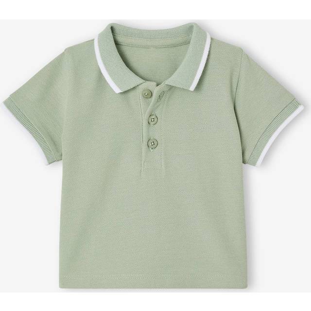 Polo Shirt with Embroidery on the Chest, for Baby Boys sage green