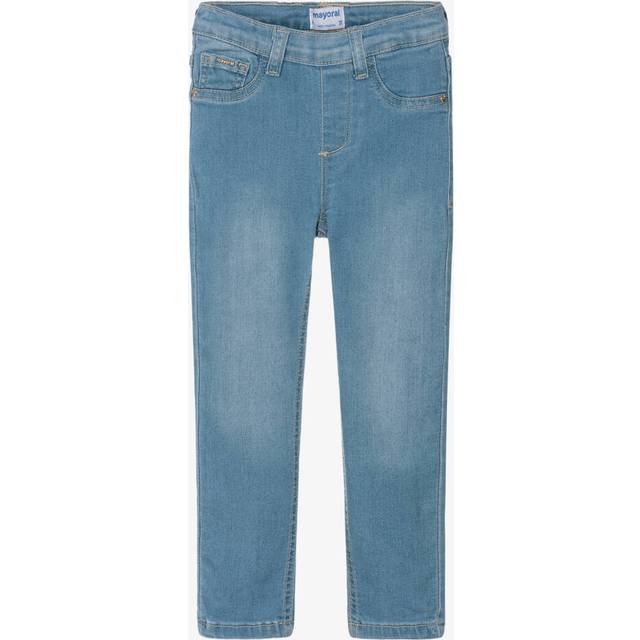 Mayoral Girls Washed Blue Denim Jeggings - 4 year
