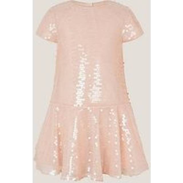 Monsoon Girls Sequin Drop Waist Dress - Light Pink, Light Pink, Size 9 Years - 9 YEARS