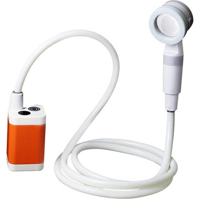 Bärbar campingdusch elektrisk duschpump IPX7 Vattentät & 4000mAh uppladdningsbart batteridrivet orange