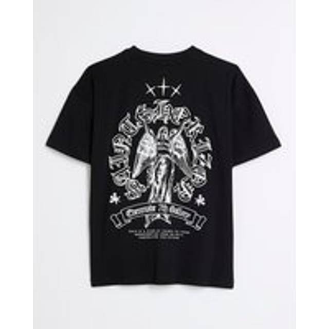 River Island Boys Black Saints Horizon Gothic T-Shirt - 9-10 Yrs