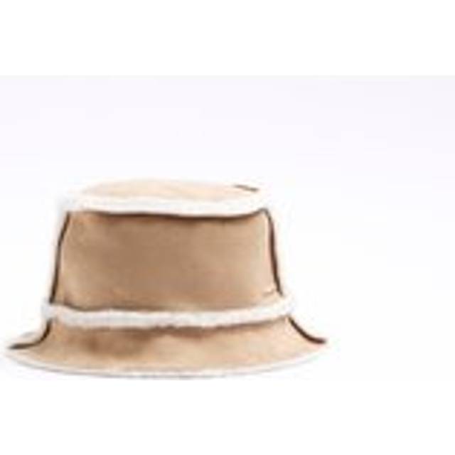 River Island Mini Girls Beige Borg Bucket Hat - 1-5 Yrs