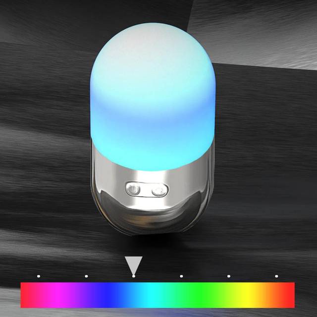 LED Camping Light Portable Rechargeable Campsite Lamp Tumbler Ambient Night Light Support Multiple silver