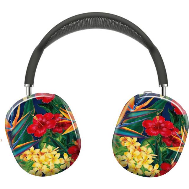(Tropical Paradise Hawaiian Birds Of Paradise Illustration_8047) Protective Cover for AirPods Max Headphones Aesthetic Print Snap On Cases