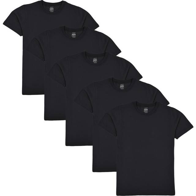 (13 Years, Black) Kids Unisex Pack Of 5 Plain PE School T Shirts