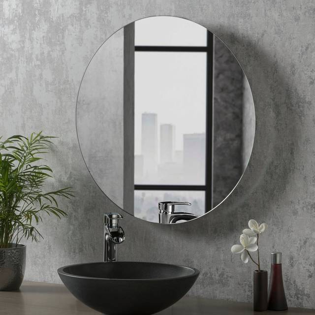 Halifax Round De-Fog Wall Mirror - Clear