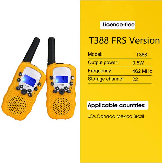 (US Pink) 2PCS Mini Kids Walkie Talkie Handheld Transceiver 6KM Receiver Two Way Radio Walkie-Talkie Radio Comunicador
