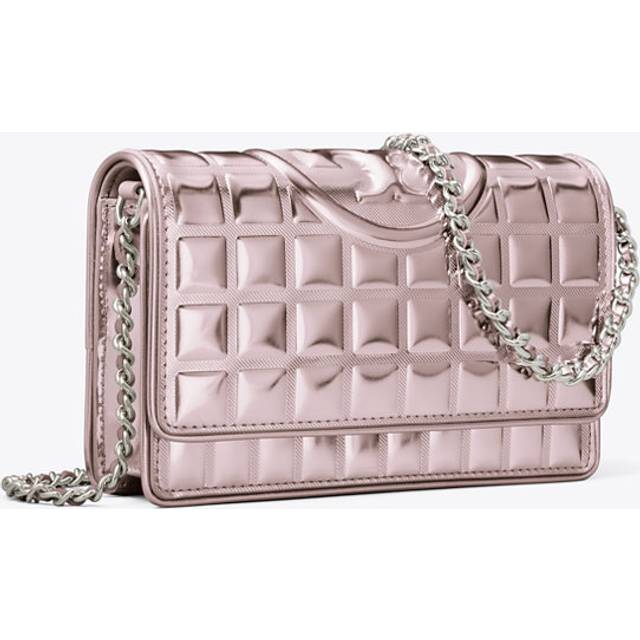 Tory Burch Fleming Metallic Quilt Crossbody