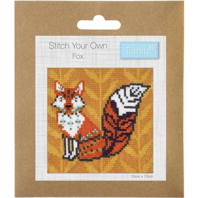 NEW Fox Counted Cross Stitch Kit. Mini Cross Stitch Kit. Cute Quick Craft Project From Trimits.
