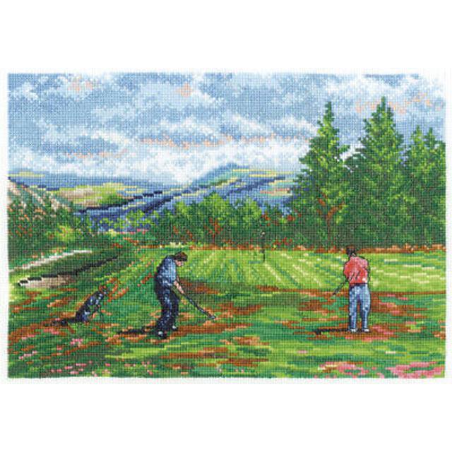 Dmc cross stitch kit - sports - off the green. glen eagles, scotland