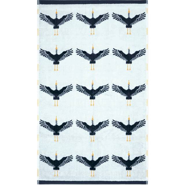 Crane Hand Towel - White and Black