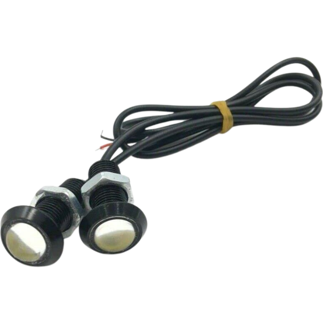 2x White Car LED Eagle Eye Fog Daytime Running DRL Backup Lamp 18mm 9W 12V
