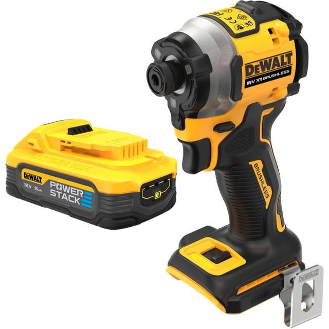 Dewalt DCF850N 18v XR Brushless Compact Impact Driver + 5ah POWERSTACK Battery