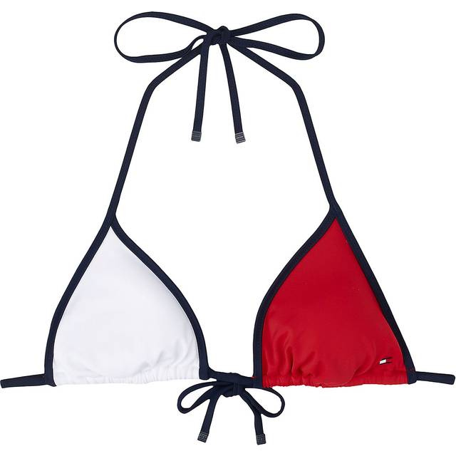 Tommy Hilfiger for woman. UW0UW05972 Triangle bikini top red, white (S), Beachwear, Sustainable, Recycled nylon