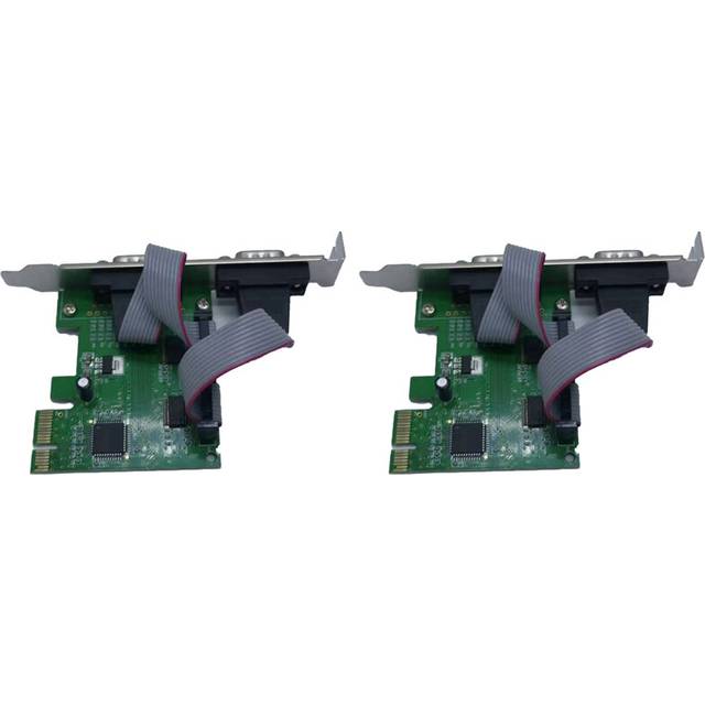 2X Pcie to Two Serial Ports RS232 Interface Industrial Control Computer Expansion Adapter PCI-E Card