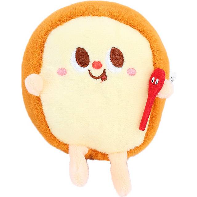 (12cm Bread) Charming And Soft Hamburger French Fries Hot Dog Plush Keychain With Silver Keyring