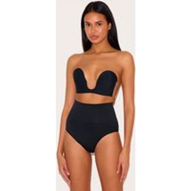Black Deep U Stick On Bra, Black