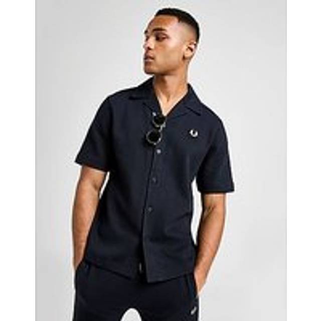 Fred Perry Waffle Shirt, Navy