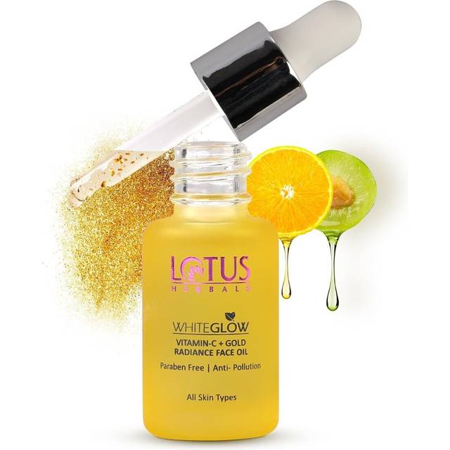 Lotus herbals whiteglow vitamin c and gold radiance face oil 15ml free shipping