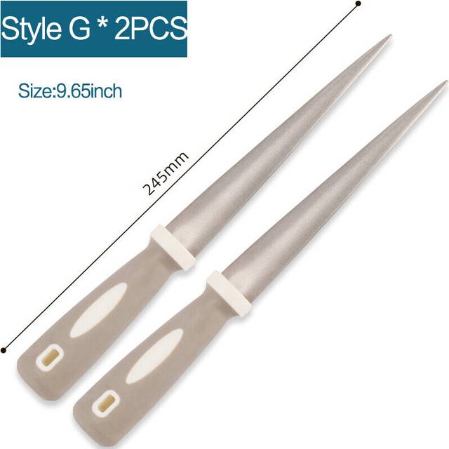 (a-Style G Set As photo) Diamond Sharpening Stones Professional Knife Blade Sharpener for Scissors Garden Pruning Shears or kitchen knives Grinding To