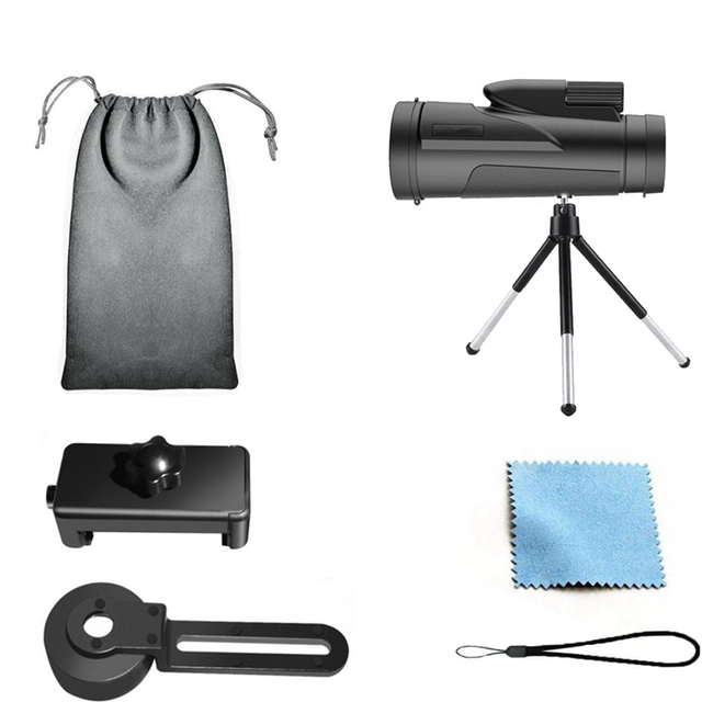 Spotting telescope All-Optical Telescope High-Power Mobile Phone Monocular 12 Times Eyepiece Low-Light Night Vision 15.5X5.5.7cm
