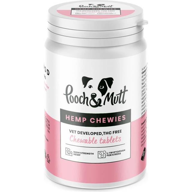 Pooch & Mutt - Calming Treats, Supplement for Anxious or Excitable Dogs, 120 Chewies (150g)