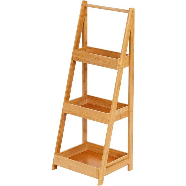 Home Source 3 Shelf Bamboo Plant Stand - Brown - 78 x 30 x 25cm