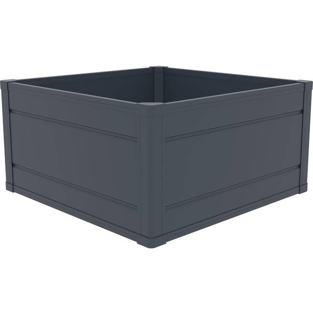 Garden Gear High Density Plastic Raised Garden Bed 60x60cm, Grey