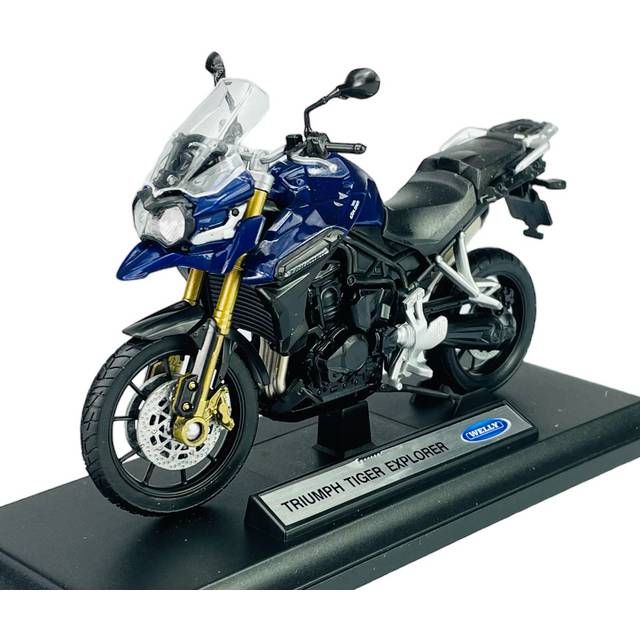Welly Triumph Tiger Explorer 1:18 Motorcycle New in Box Die Cast Model