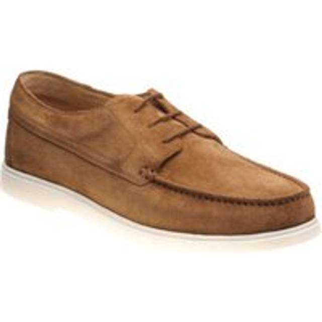 Loake Sardinia rubber-soled deck shoes in Chestnut Suede - 46