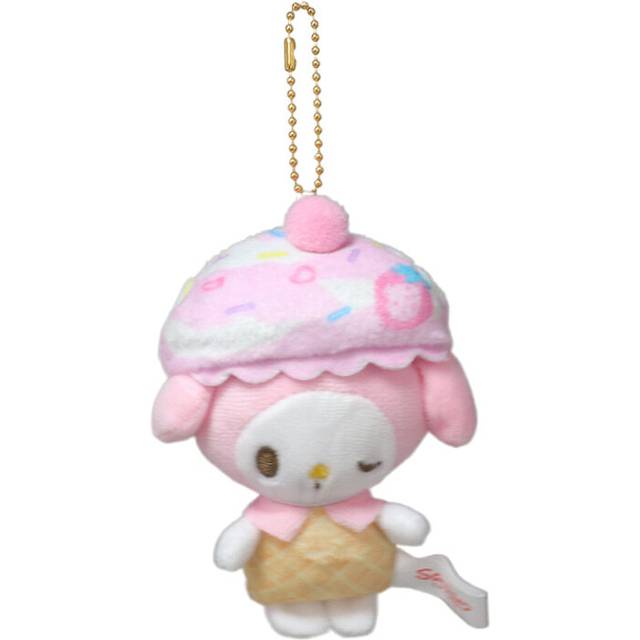 (StyleB) My Adorable Kuromi Melody Cinnamoroll Pochacco Summer Ice Cream Plush Keychain