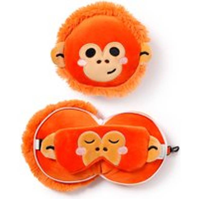 Relaxeazzz Travel Pillow & Eye Mask - Adoramals Orangutan
