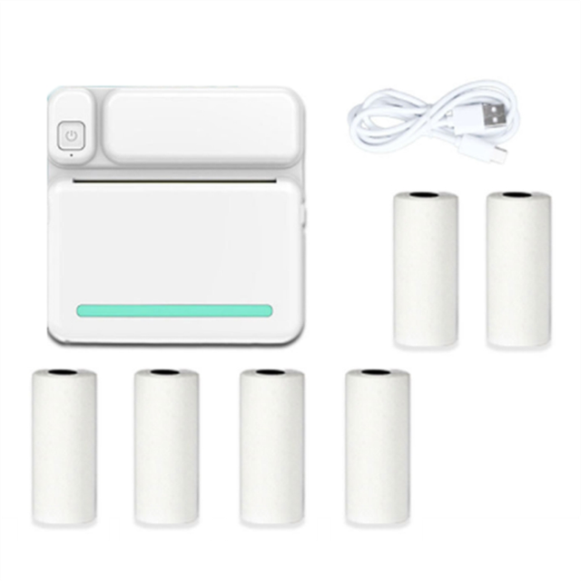 C19 Mini Printer Portable Thermal Photo Pocket Label 58mm Printing Bluetooth Android IOS