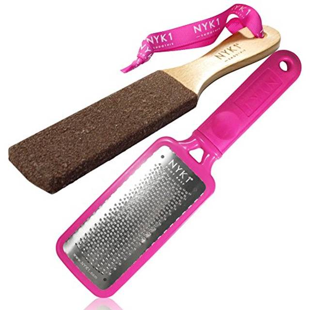 NYK1 Pink MEGAFILE Foot File Pedicure Rasp THE ORIGINAL with NYK1 Curved SMOOTHIE Super Sharp Extra Large Micro files SHARPEST FILE Skin Grater Remove