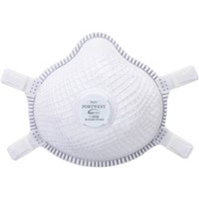 Portwest ERGONET FFP3 Valved Dolomite Respirator P371 Whie One Size Co