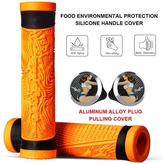 (a-03) 2 Pcs Cycling Handle Bar Motorbike Handlebar MTB Grip Cover Motorcycle Anti-Slip Silicone Bicycle Road Bike Soft Grips Parts