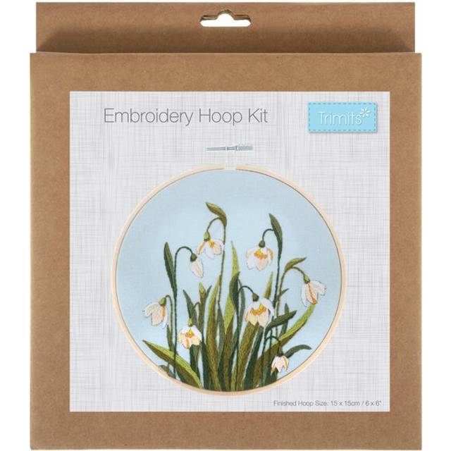 Trimits Snowdrops Embroidery Hoop Kit - Multicoloured