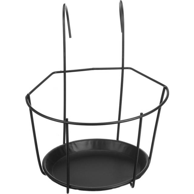 (L) 3PCS Metal Flower Holder Stand Hanging Pot Basket Plant Garden Wall Storage Rack