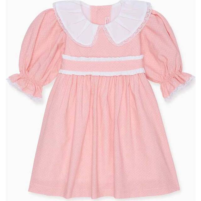 Pink Polka Dot Viviana Girl Dress - 7Y