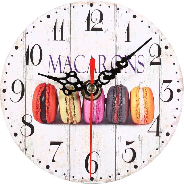 1Pc Artistic Creative European Style Round Antique MDF Home Office Wall Clock Decoration #6