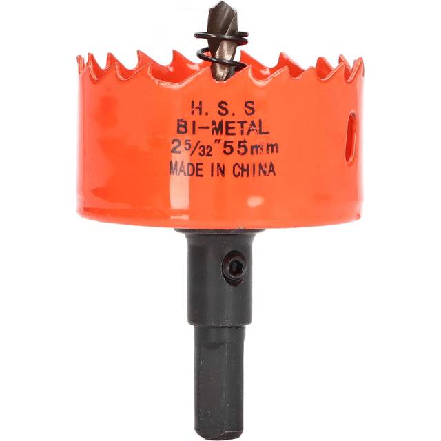 Hole Saw Drill Bit Sharply Teeth Easy Chip Removal High Hardness HSS Hole Cutter with Arbor for 2?5/64in (53mm)
