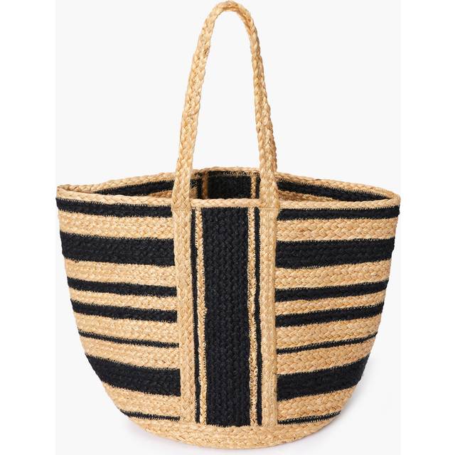 French Connection Stripe Rafia Beach Bag