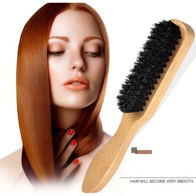 Boar bristle beard brush for men and women, suitable for various hair styles