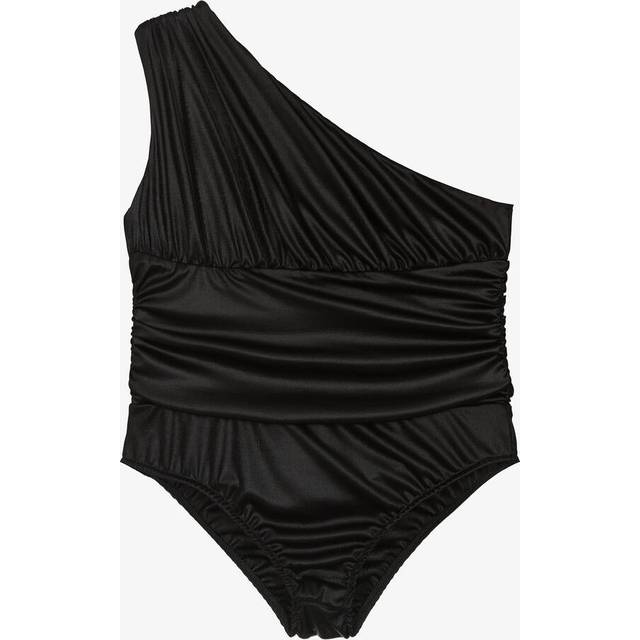 Fun & Fun Couture Girls Black One Shoulder Bodysuit - 10 year