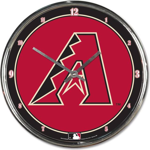 Arizona Diamondbacks Clock Round Wall Style Chrome