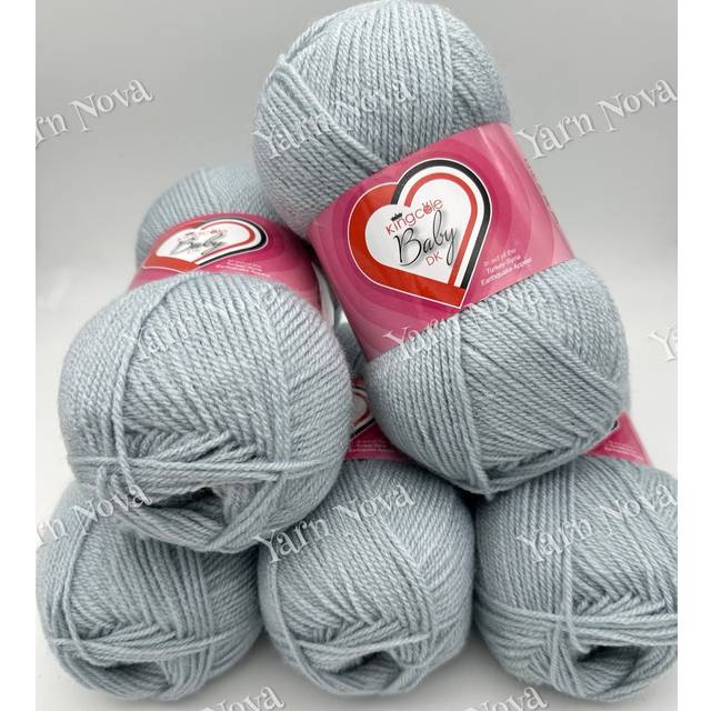 King cole baby dk knitting wool yarn 100g 5294 silver