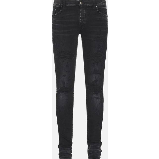 Men's Amiri Slim Fit Thrasher Plus Aged Black Denim Jeans - Size: 32/32