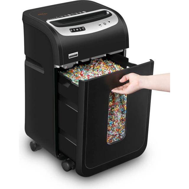 VidaTeco Mirco-Cut Paper Shredder Heavy Duty, 18-Sheet Shreds Paper/Card/Staple/Clip Paper Shredder for Home Office Use, Security Level P-4 Jam Proof